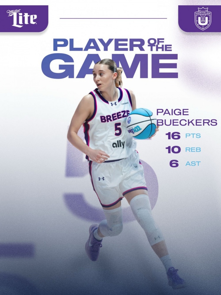 开云娱乐-佩奇·布克斯第二轮Unrivaled比赛砍16+10+6！投中最后目标致胜球